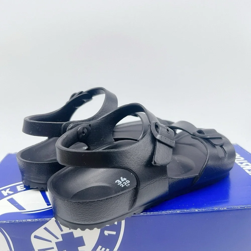 Birkenstock Rio Essential Kids Sandals Shoes Black EVA EU 34 US 3 - 3.5